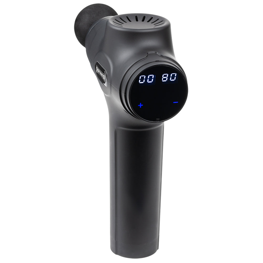 SPORTINATOR "Level Up" Massagepistool incl. accessoires zwart