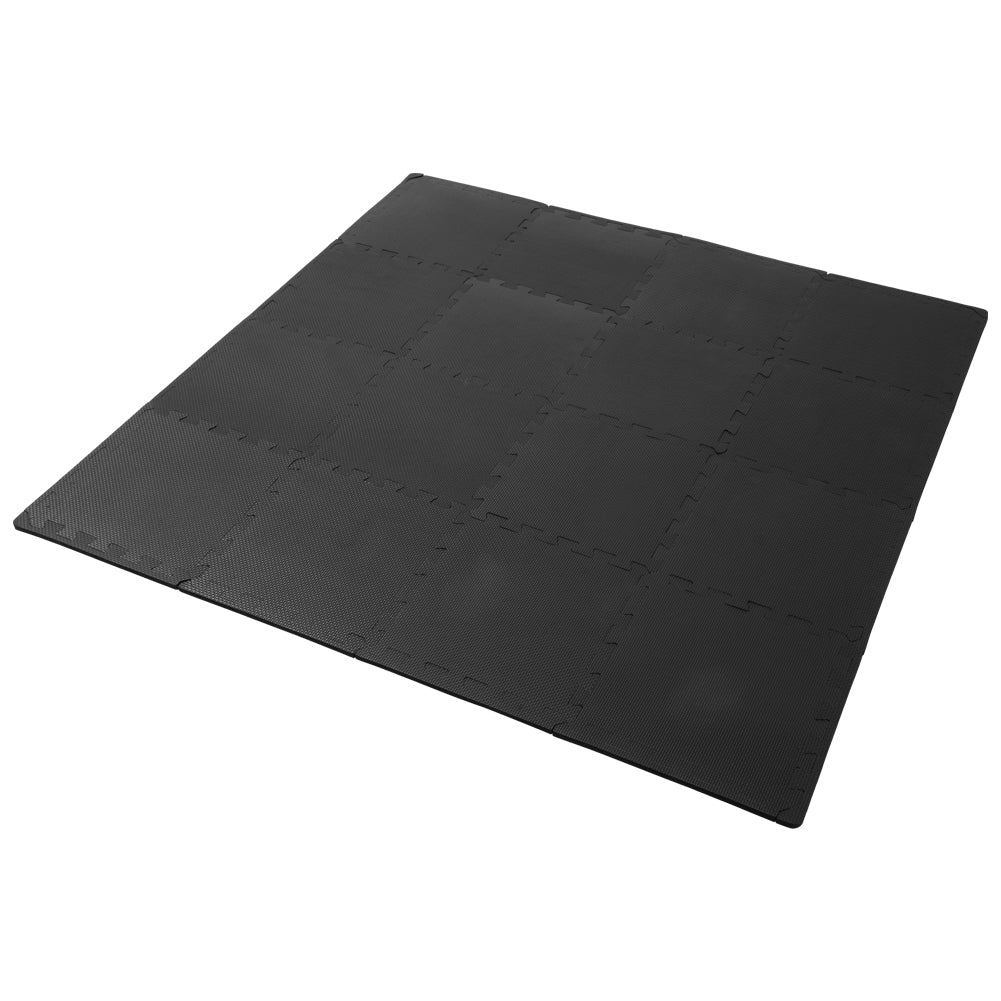 SPORTINATOR Fitness vloermatten set van 18 stuks 30cm zwart