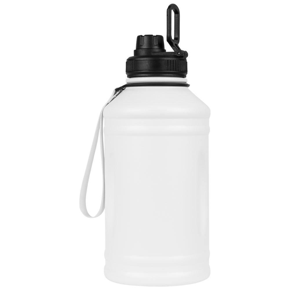 SPORTINATOR "Hydrated" Fitness roestvrijstalen drinkfles 2,2l wit