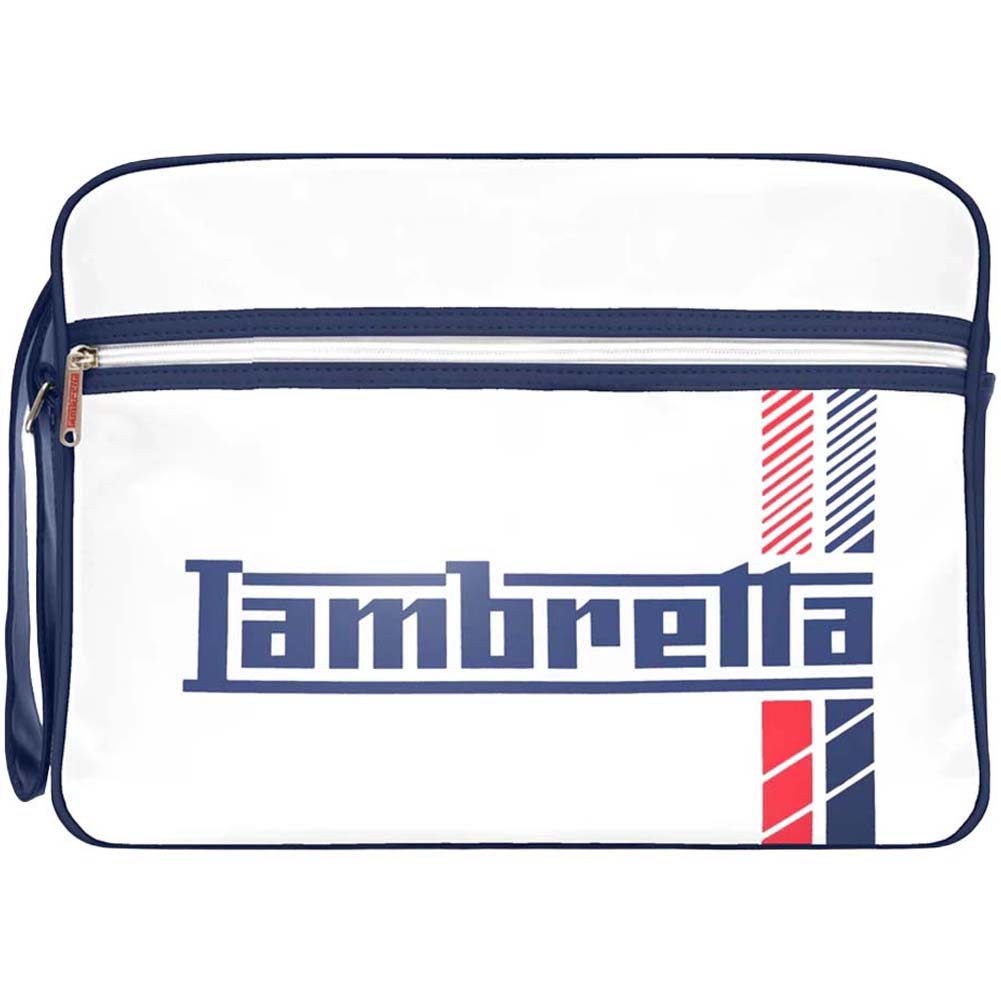 Lambretta Racing Stripe Flight Bag Schoudertas T20076-WHT