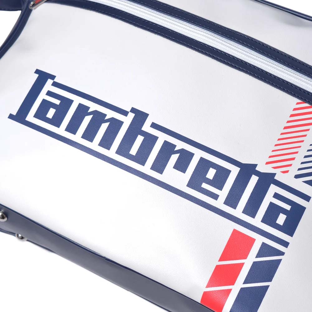 Lambretta Racing Stripe Flight Bag Schoudertas T20076-WHT