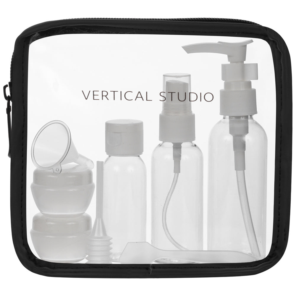 VERTICAL STUDIO Toilettas "Terråk" met reisflesjes zwart