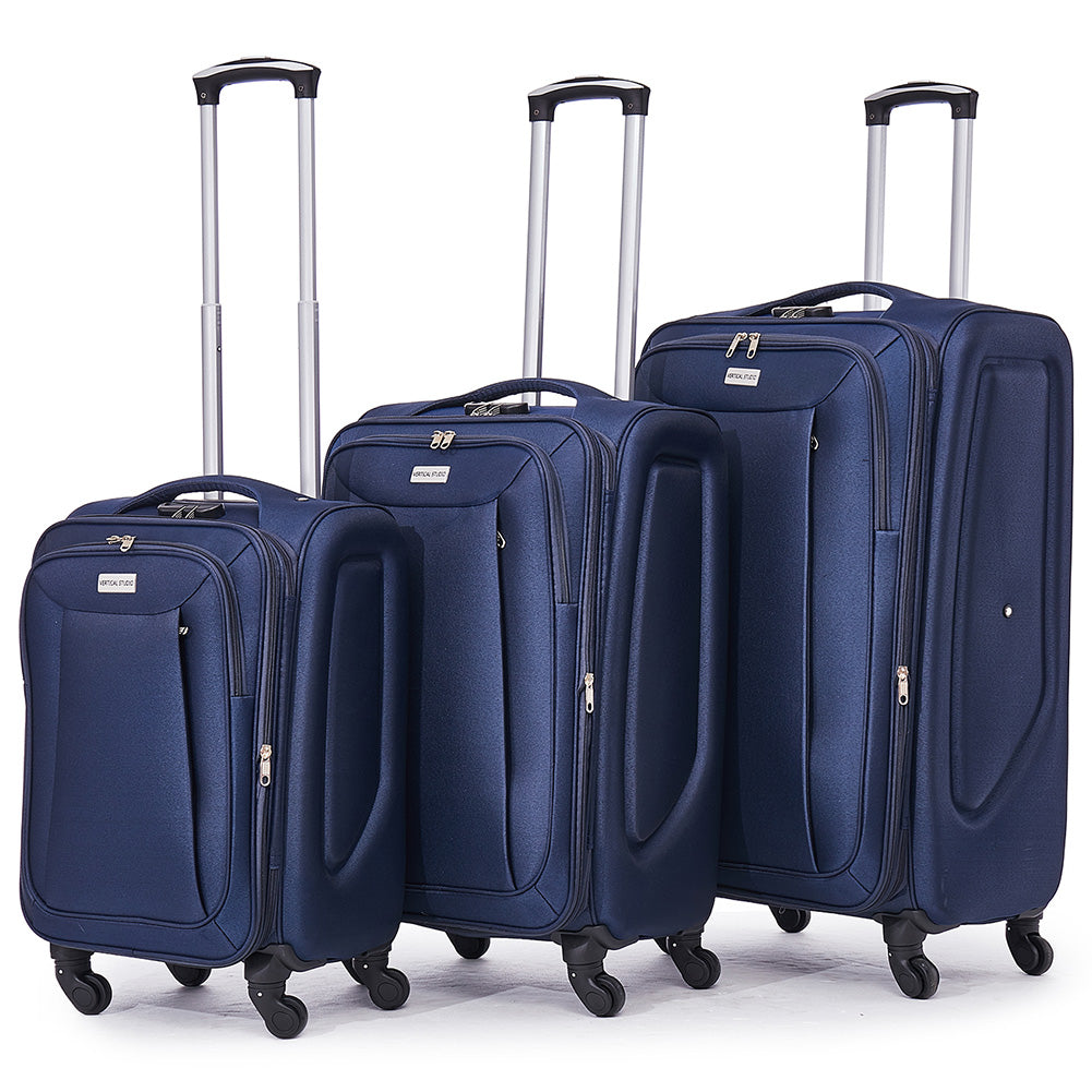 VERTICAL STUDIO "Tromso" 20" 24" 28" Stoffen koffer 3-delige set marine