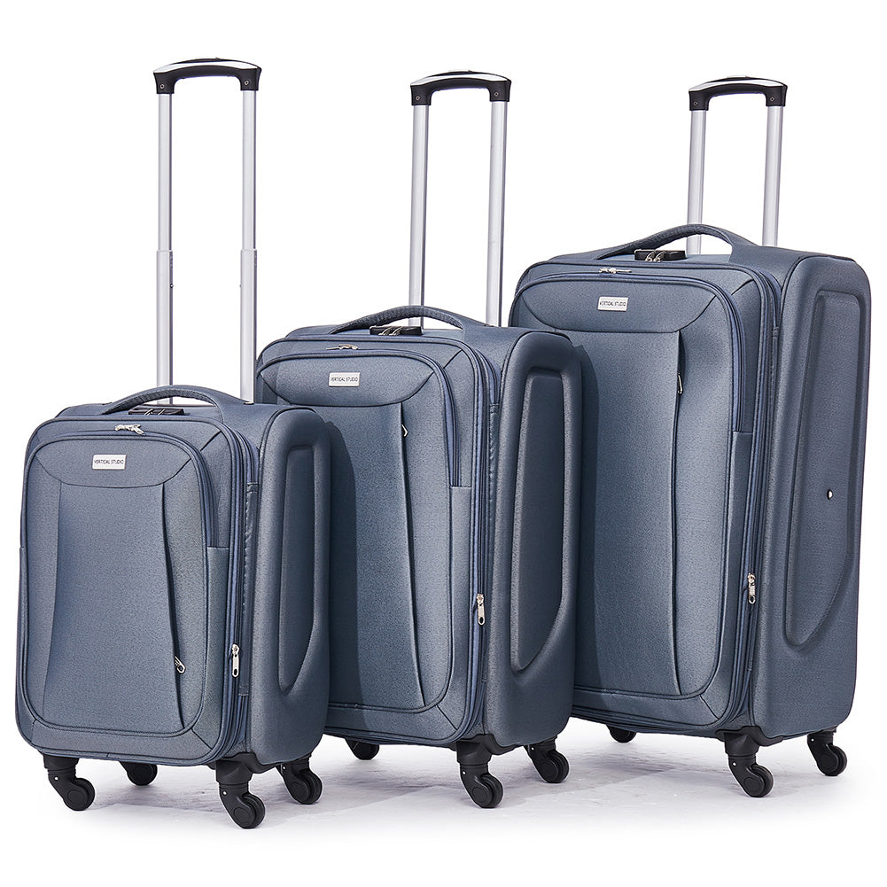 VERTICAL STUDIO "Tromso" 20" 24" 28" Stoffen Koffer 3-delige set grijs