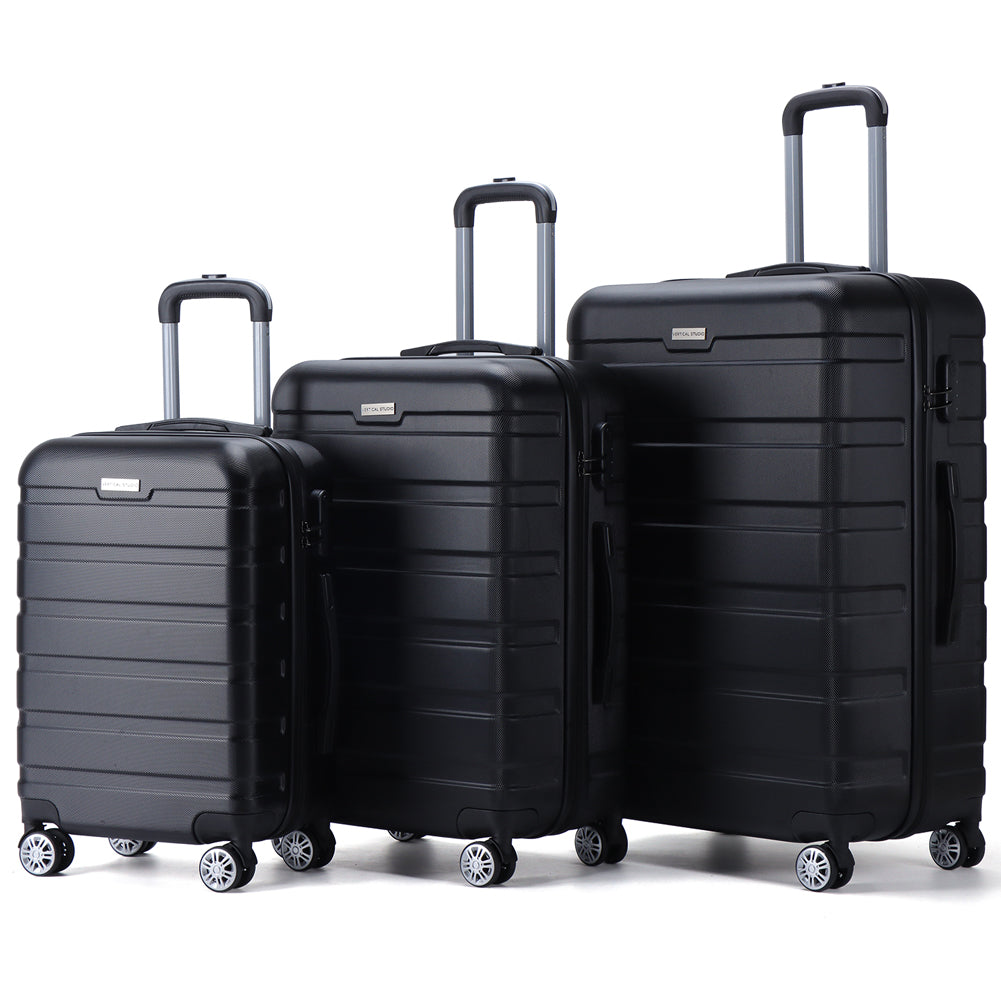 VERTICAL STUDIO "Trelleborg" 20" 24" 28" Koffer 3-delige set zwart