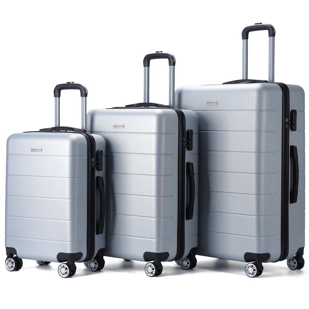 VERTICAL STUDIO "Aalborg" 20" 24" 28" koffer 3-delige set zilver