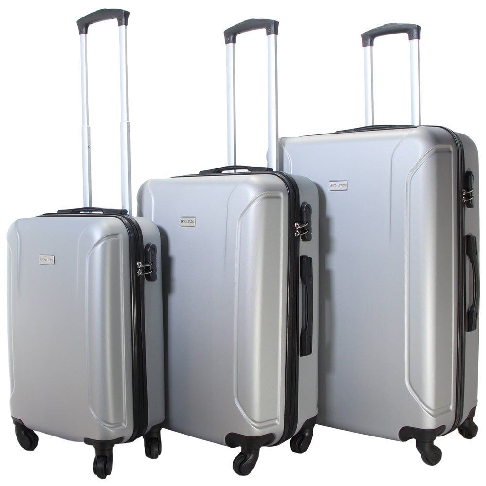 VERTICAL STUDIO "Linköping" koffer set van 3 20" 24" 28" zilver